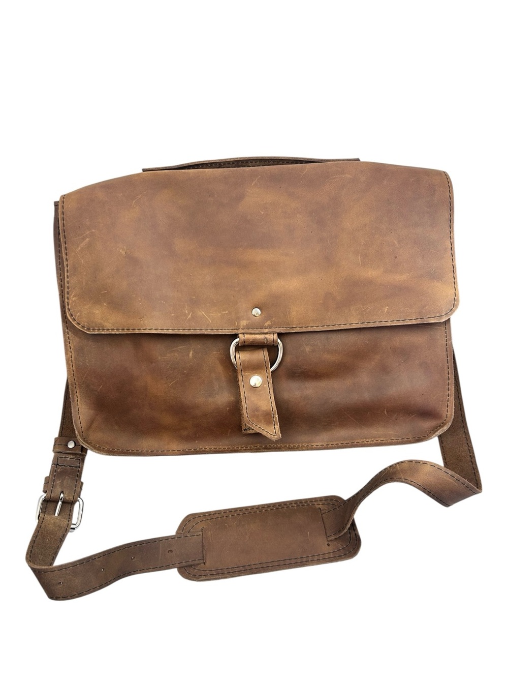 Copper River Bags Full Grain Leather 15" Laptop Messenger Briefcase Made In USA
